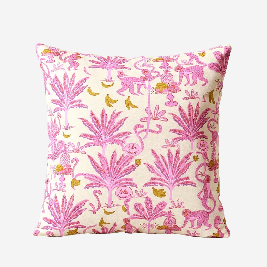 Pink Monkey Scatter Cushion