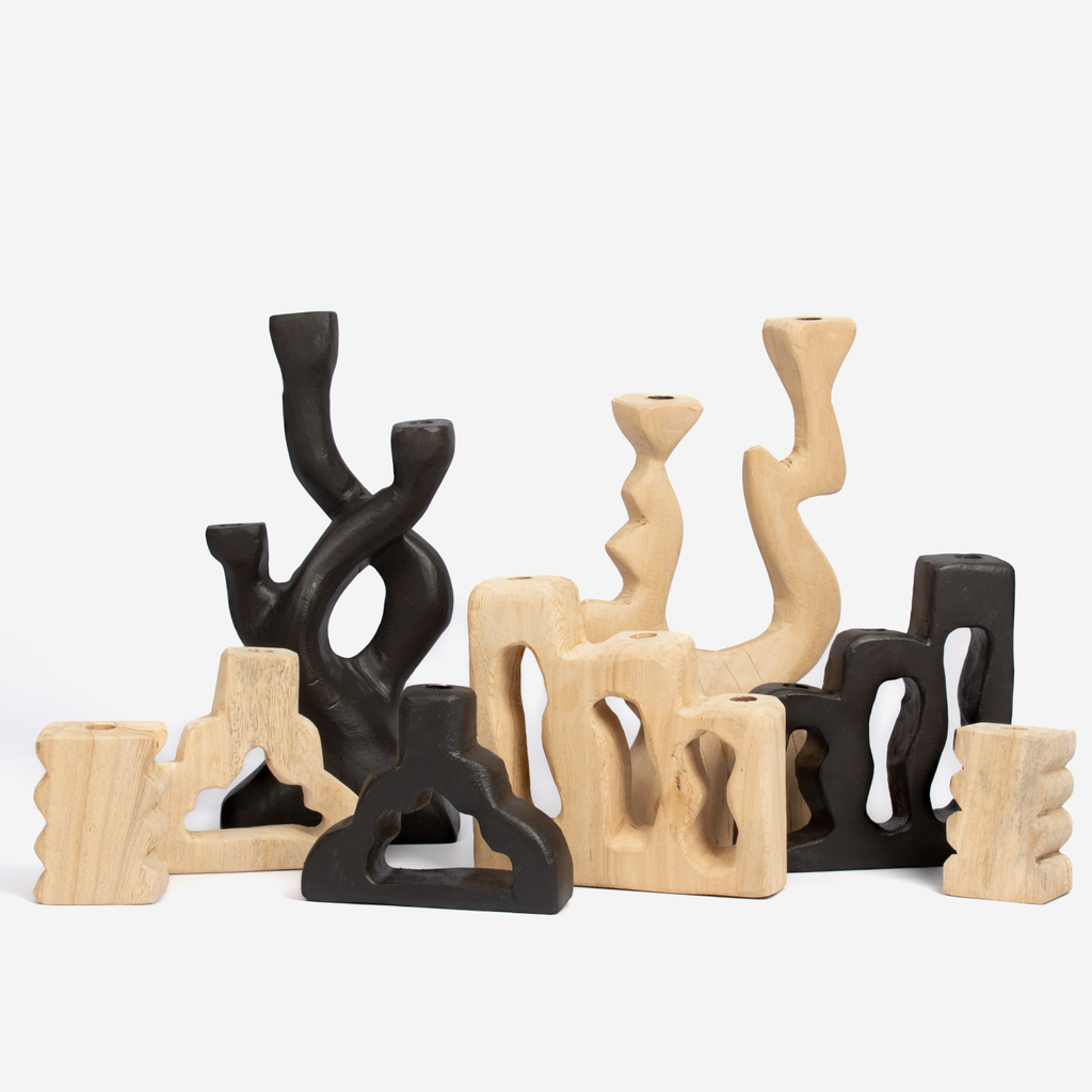 Wiggle Candle Holder - Natural