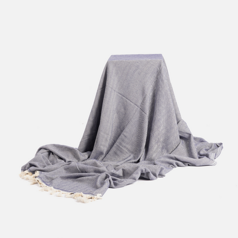 Herringbone Throw - Navy
