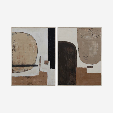 Hertex Wall Art - Bound By Earth Set of 2 in Terra Shade