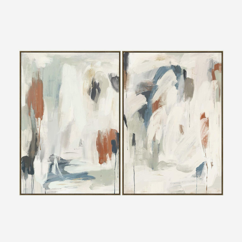 Hertex Wall Art - Muted Harmony Set of 2 in Pearl Ash