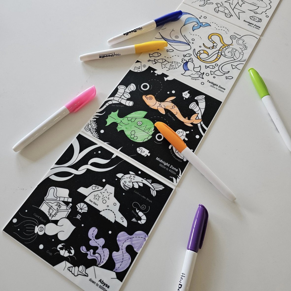 Reusable Colouring Book Tales - Habitats Above & Below