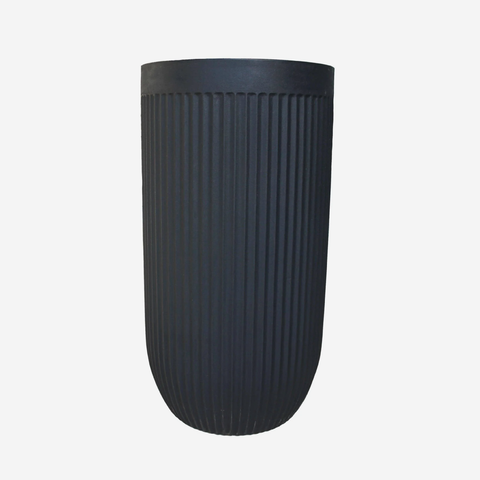 Flute Tall Planter Large - Lead