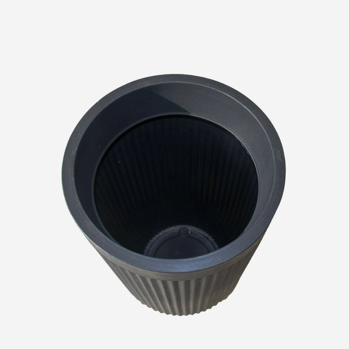 Flute Tall Planter Large - Lead