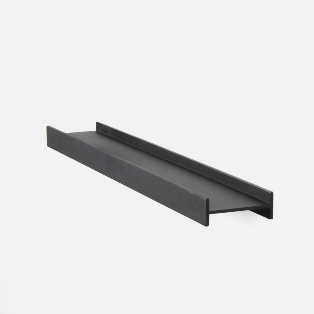 High quality steel shelf on white background