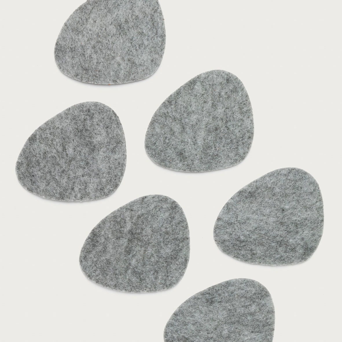 Pebble Coasters Set of 6 - Grey
