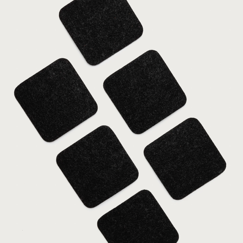 Square Coasters Set of 6 - Charcoal