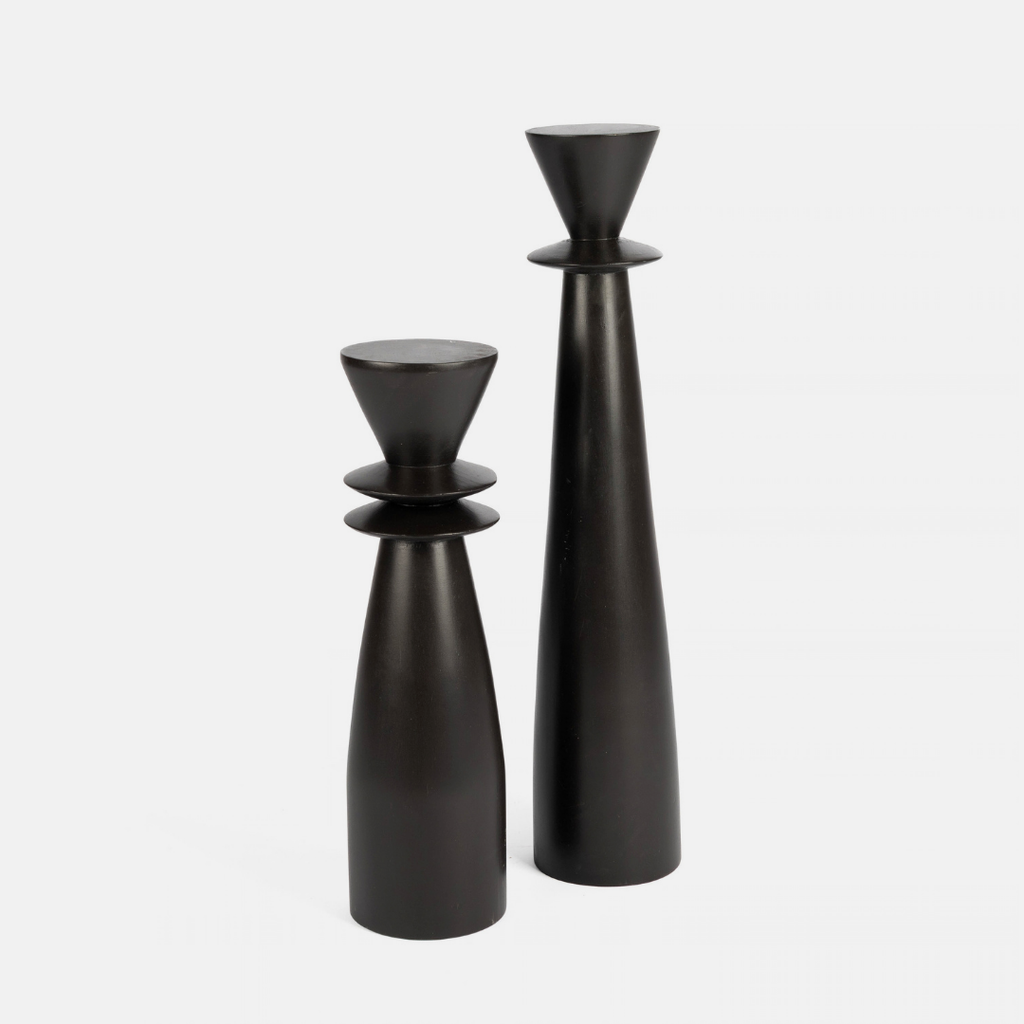 Kalahari Floor Candle Holder - Black