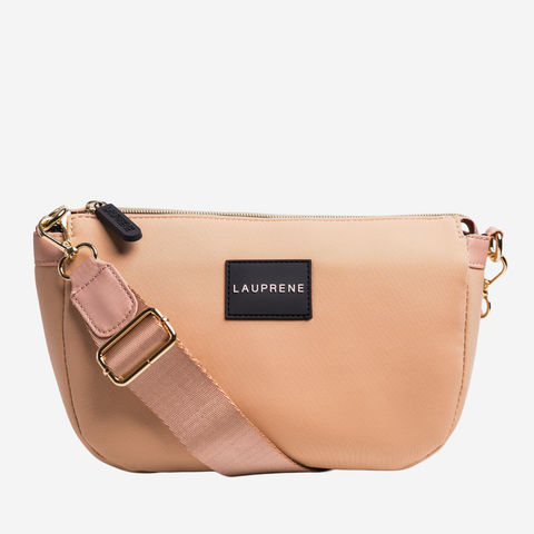 Neoprene Cross Body Bag - Nude