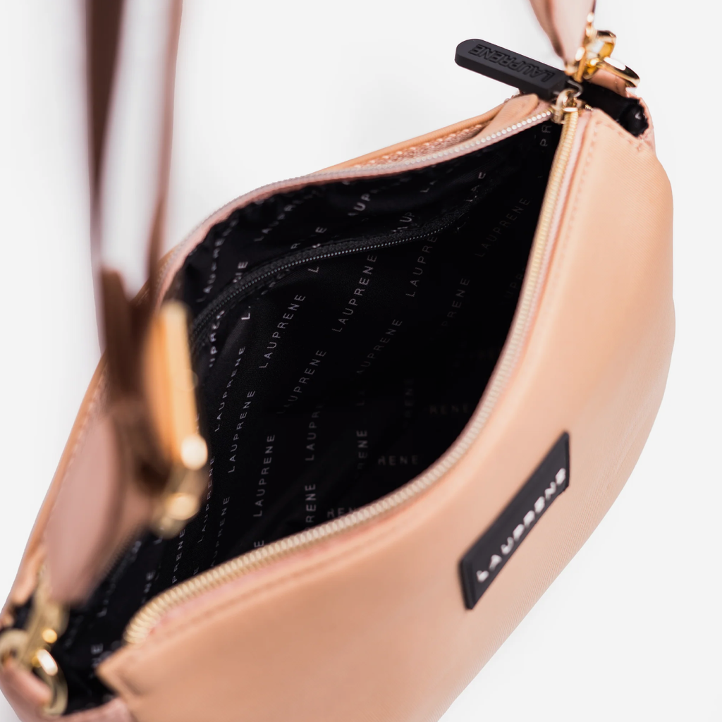 Neoprene Cross Body Bag - Nude