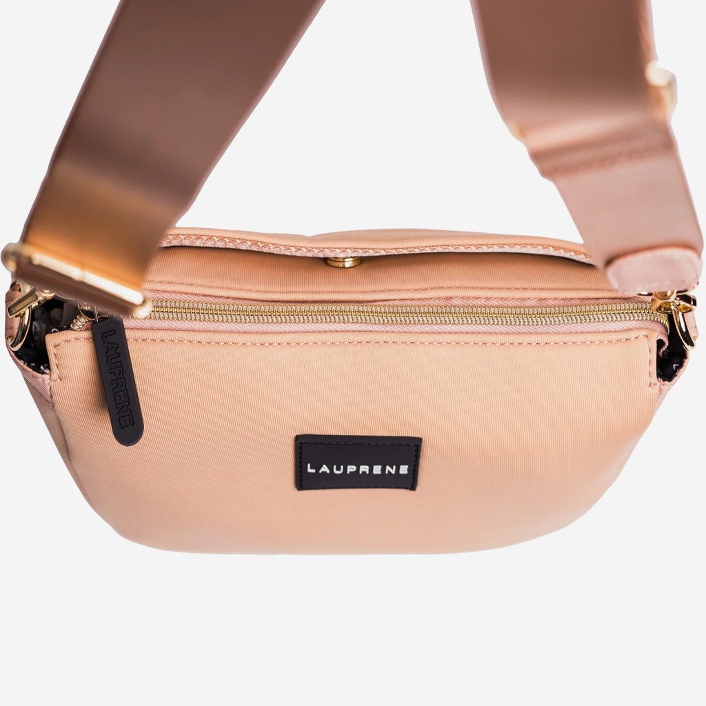 Neoprene Cross Body Bag - Nude
