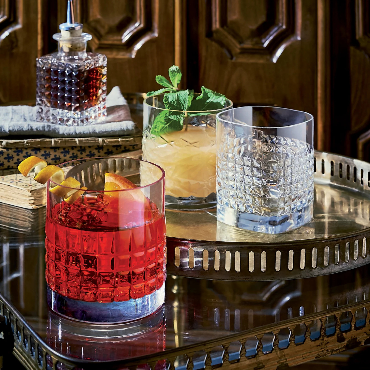 Luigi Bormioli Mixology Textures Whiskey Glass Set Of 6