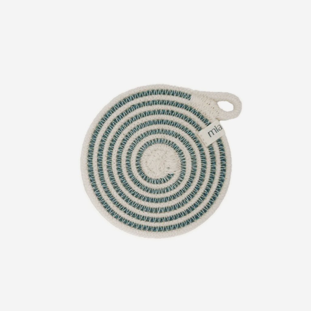 Coasters Set of 4 - Intertwined Ivory & Sage