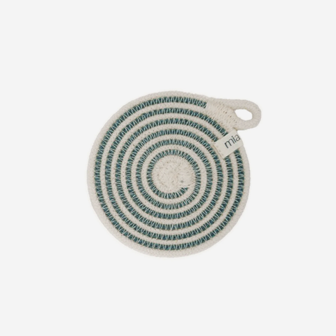 Coasters Set of 4 - Intertwined Ivory & Sage
