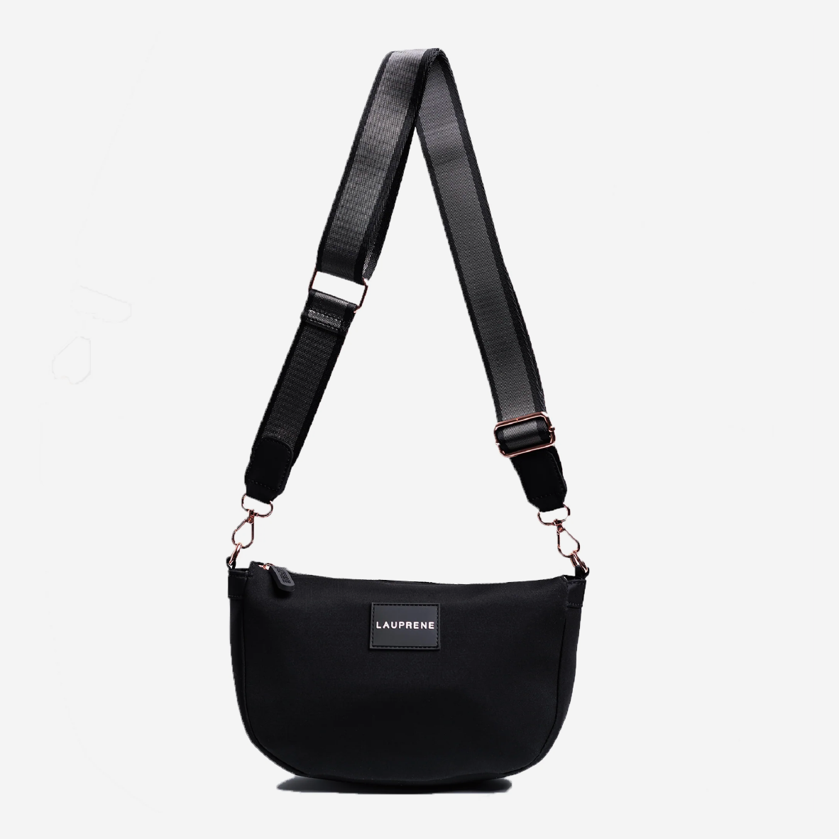 Neoprene Cross Body Bag - Black
