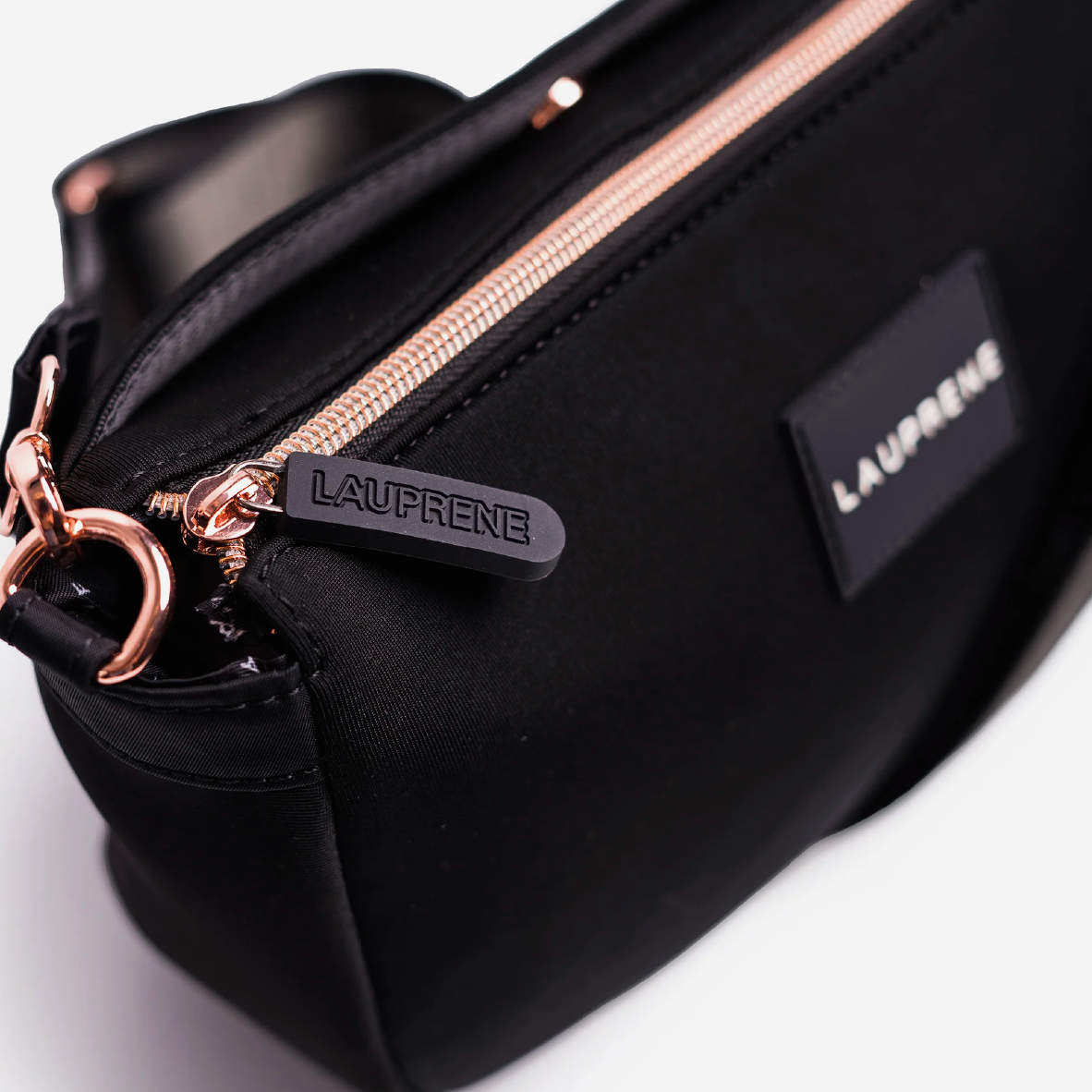 Neoprene Cross Body Bag - Black