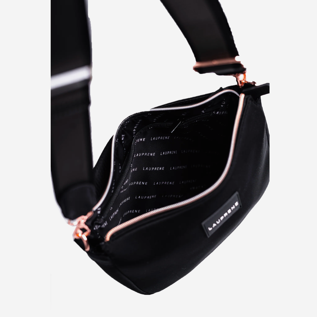 Neoprene Cross Body Bag - Black