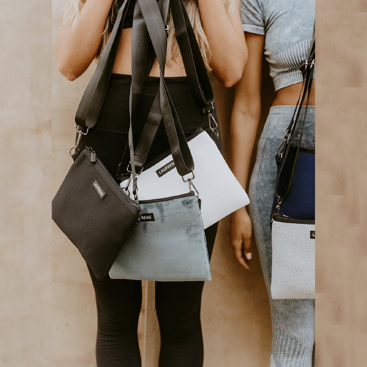 Neoprene Messenger Bag - Black