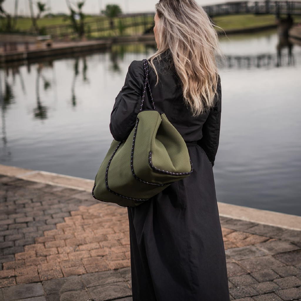 Neoprene Tote Bag - Khaki