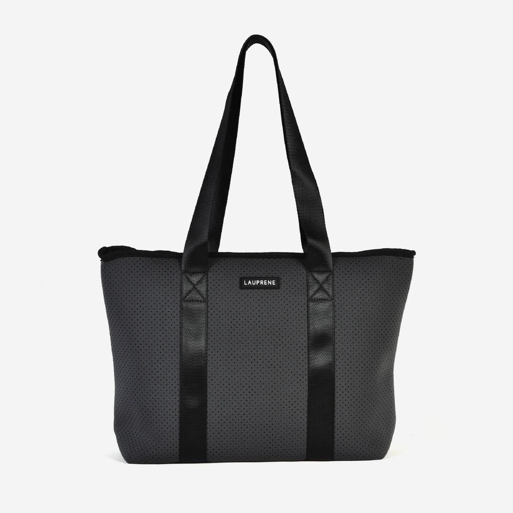 Neoprene Zipped Tote Bag - Charcoal