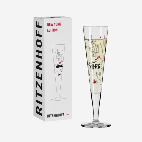 New York Edition Champagne Glass - Theresa Kuhlmann