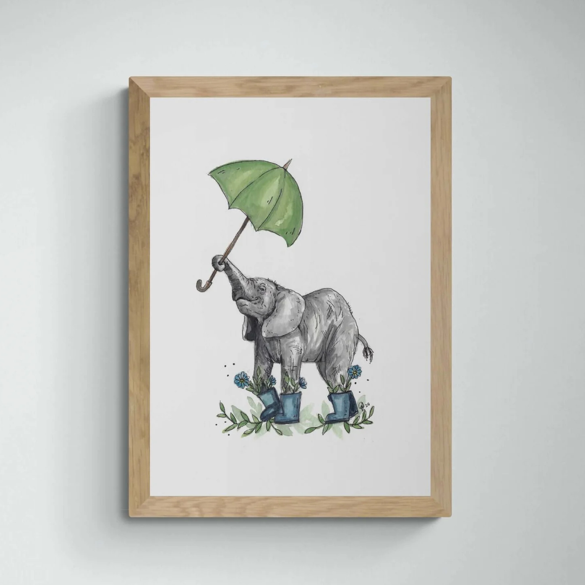 Art Poster A3 - Baby Room Set Sage 1