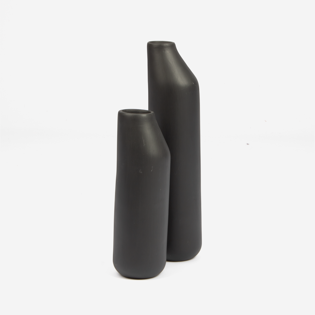 Off Centre Vase - Black