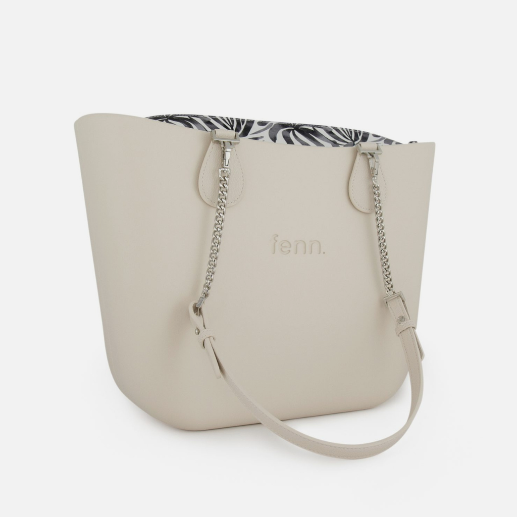 Original Handbag - Champagne - Palms Inner - Silver Chain