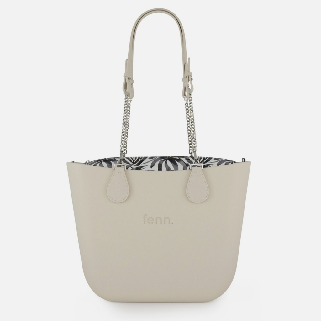 Original Handbag - Champagne - Palms Inner - Silver Chain