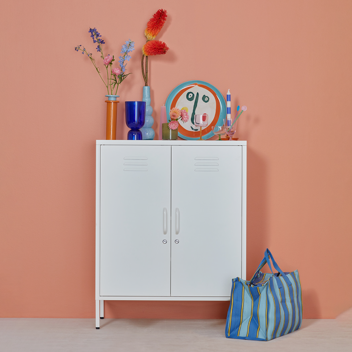 Popstrukt Sugar Cube Cabinet - Soft White