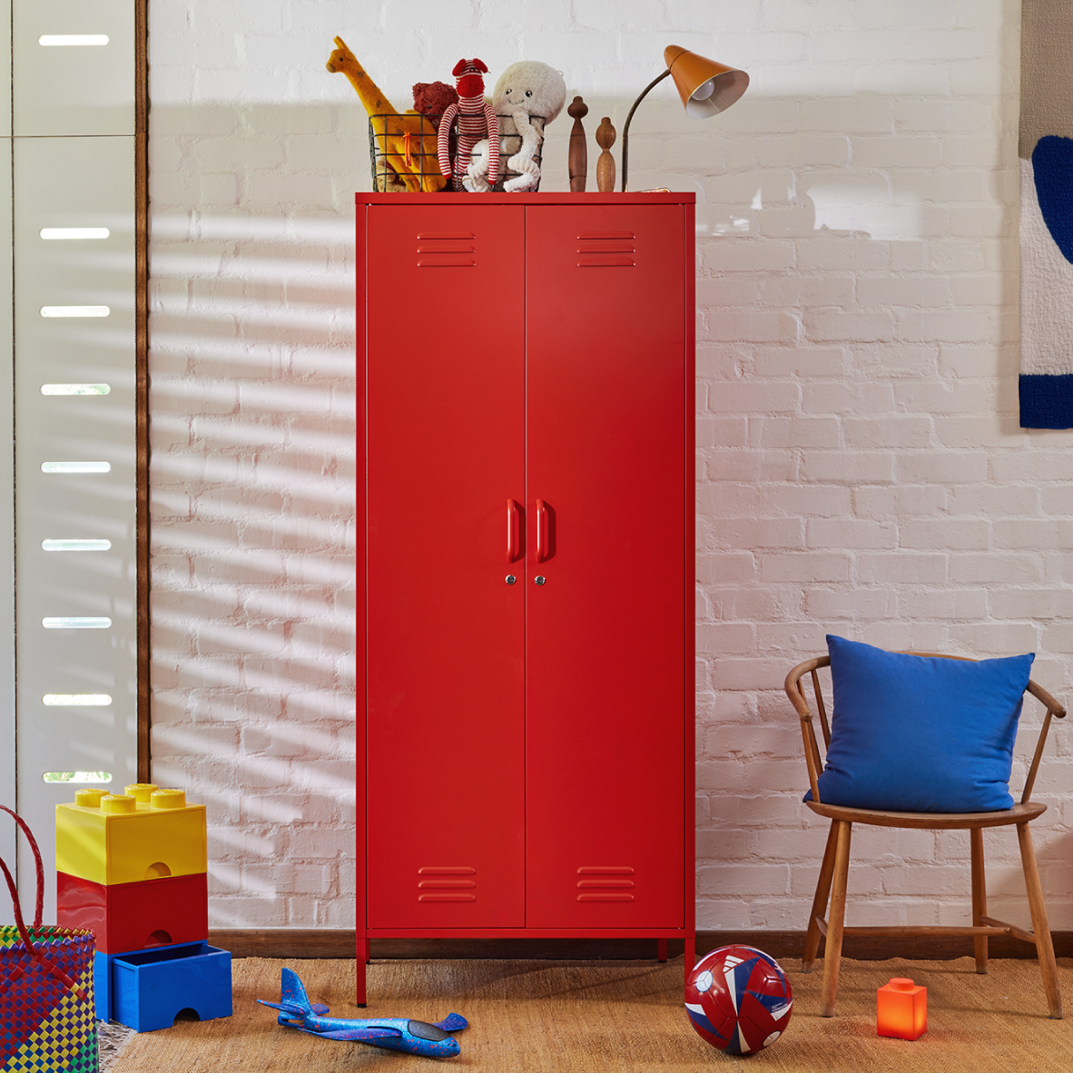 Popstrukt Sugar Cube Double Locker - Red Polka