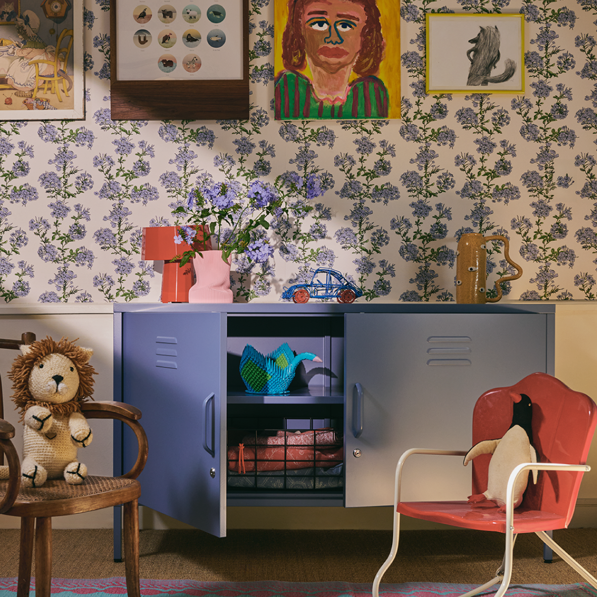 Popstrukt Sugar Cube Media Unit - Pigeon Blue