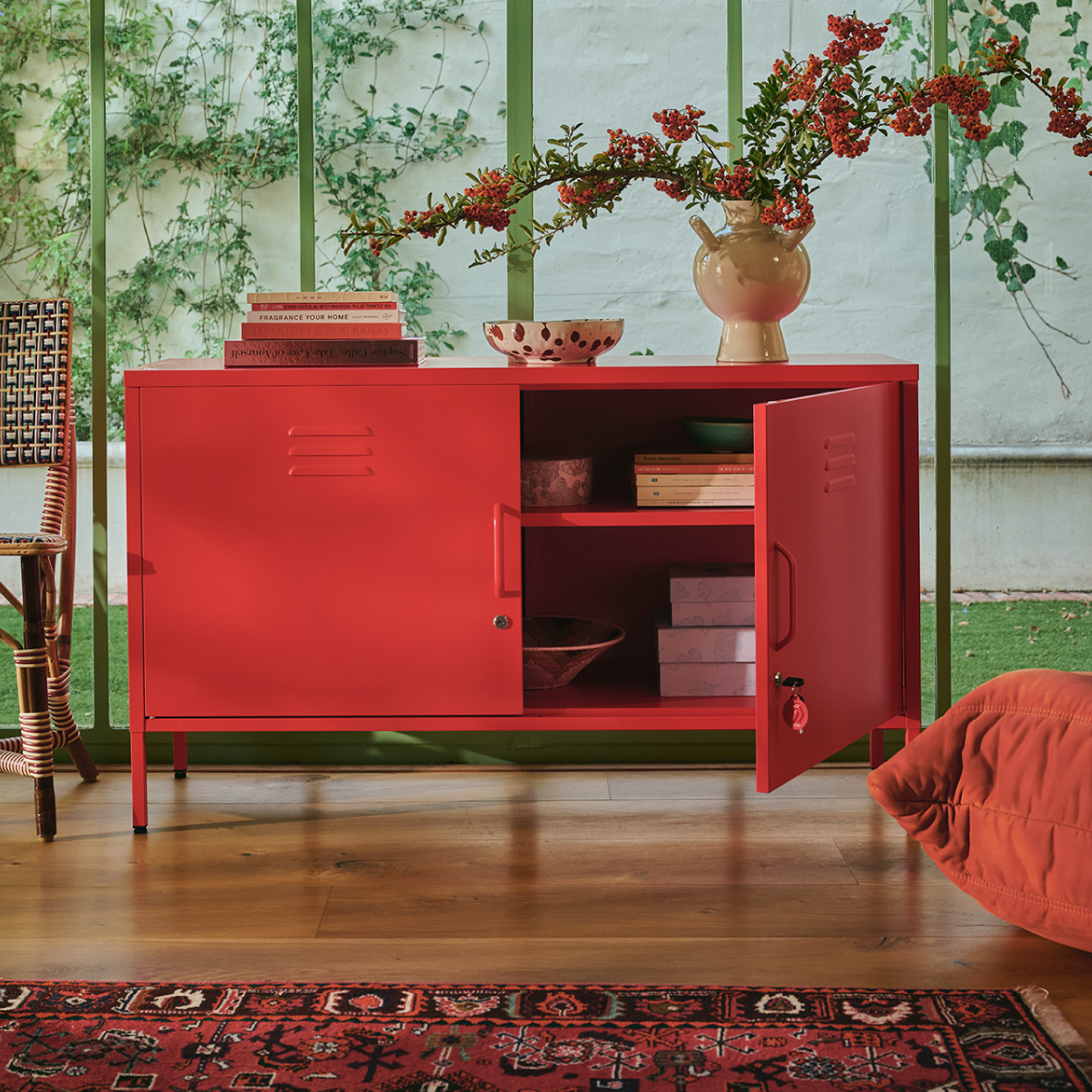 Popstrukt Sugar Cube Media Unit - Red Polka