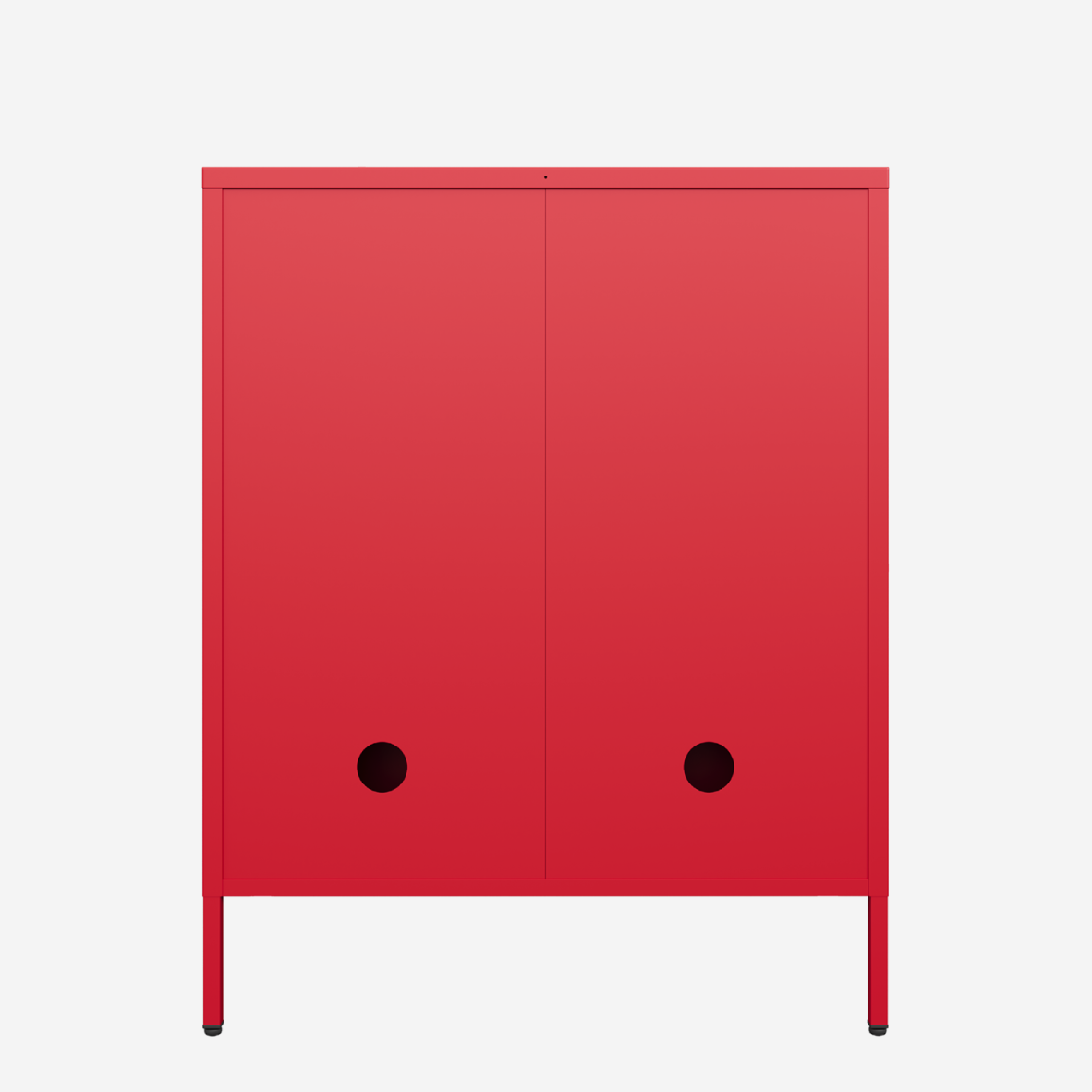 Popstrukt Sugar Cube Cabinet - Red Polka