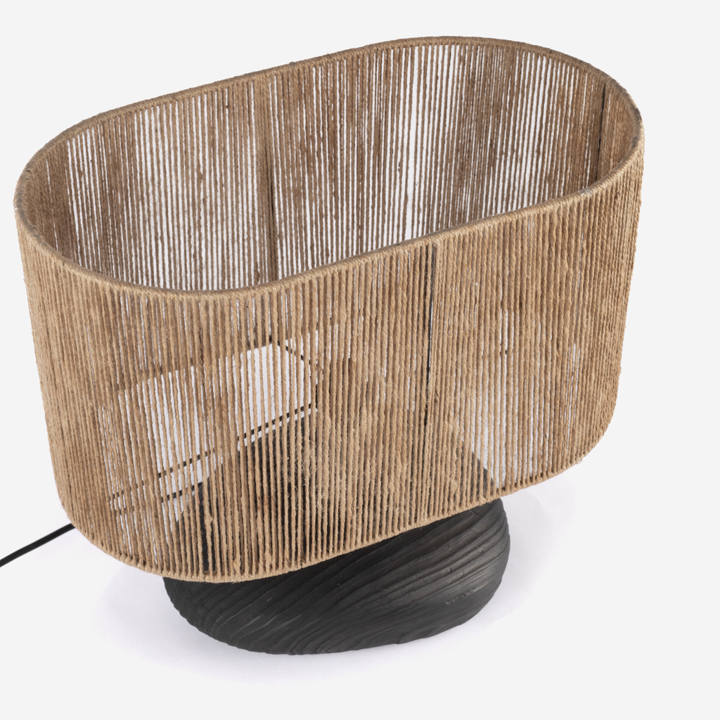 Raffia Pebble Lamp