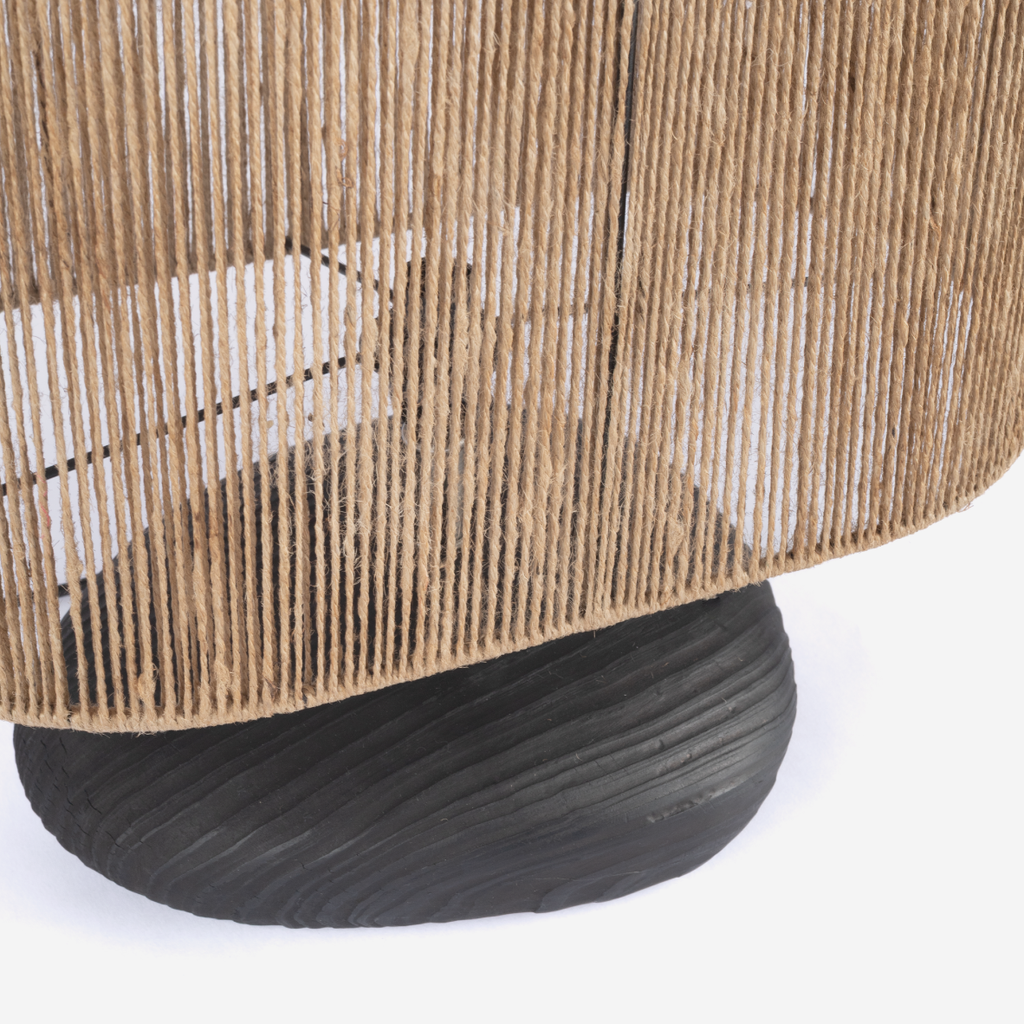 Raffia Pebble Lamp