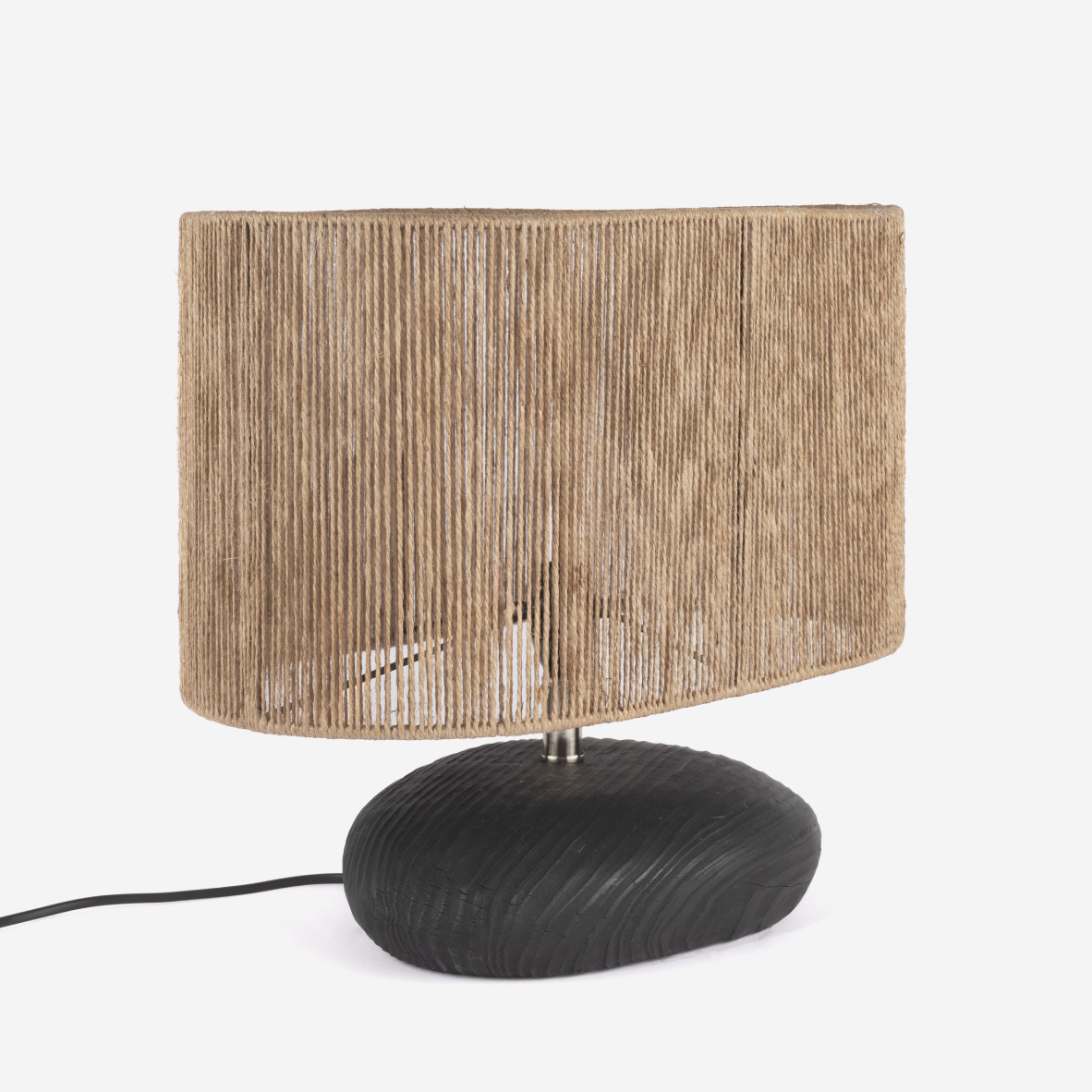Raffia Pebble Lamp