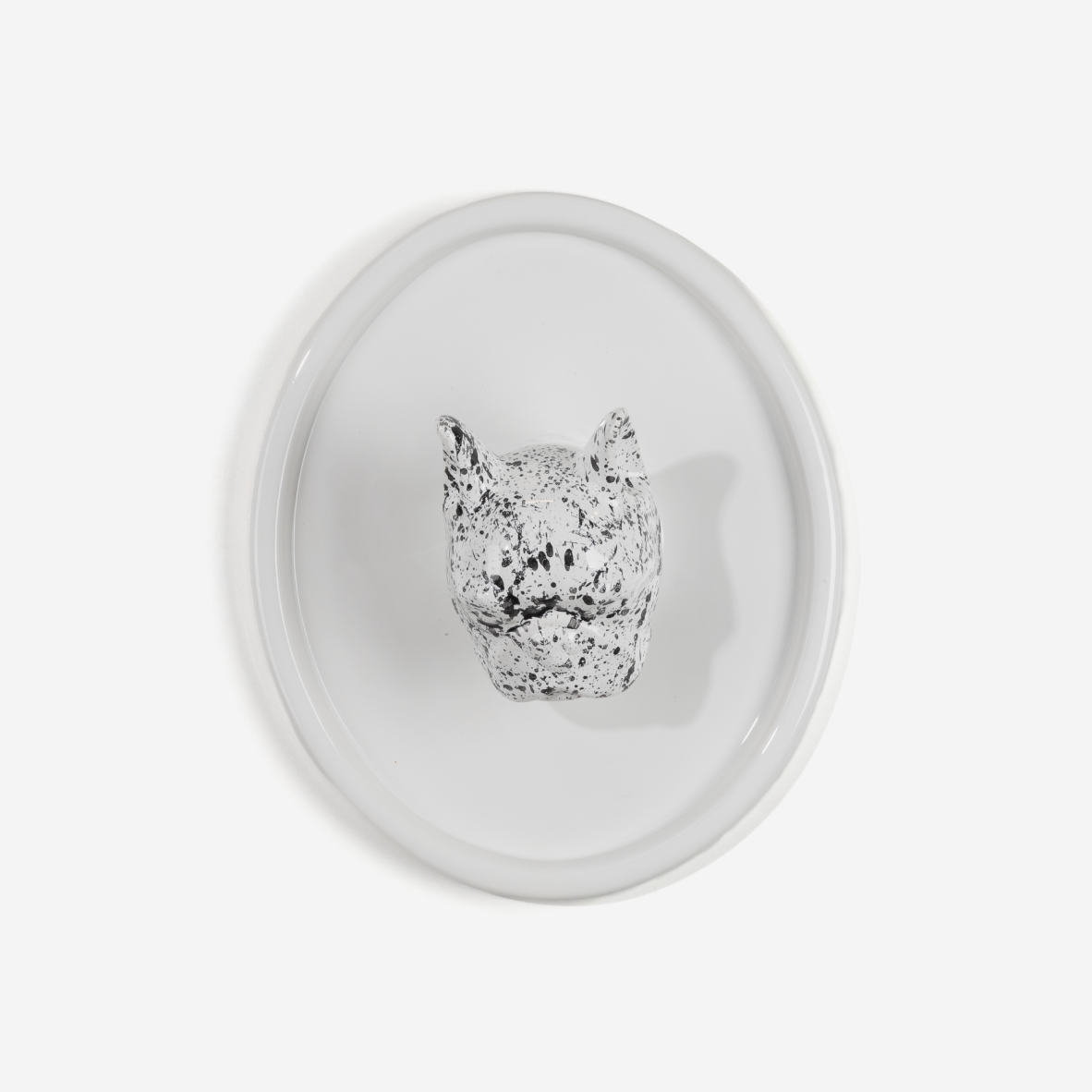 Frenchie Wall Cameo - White Splatter