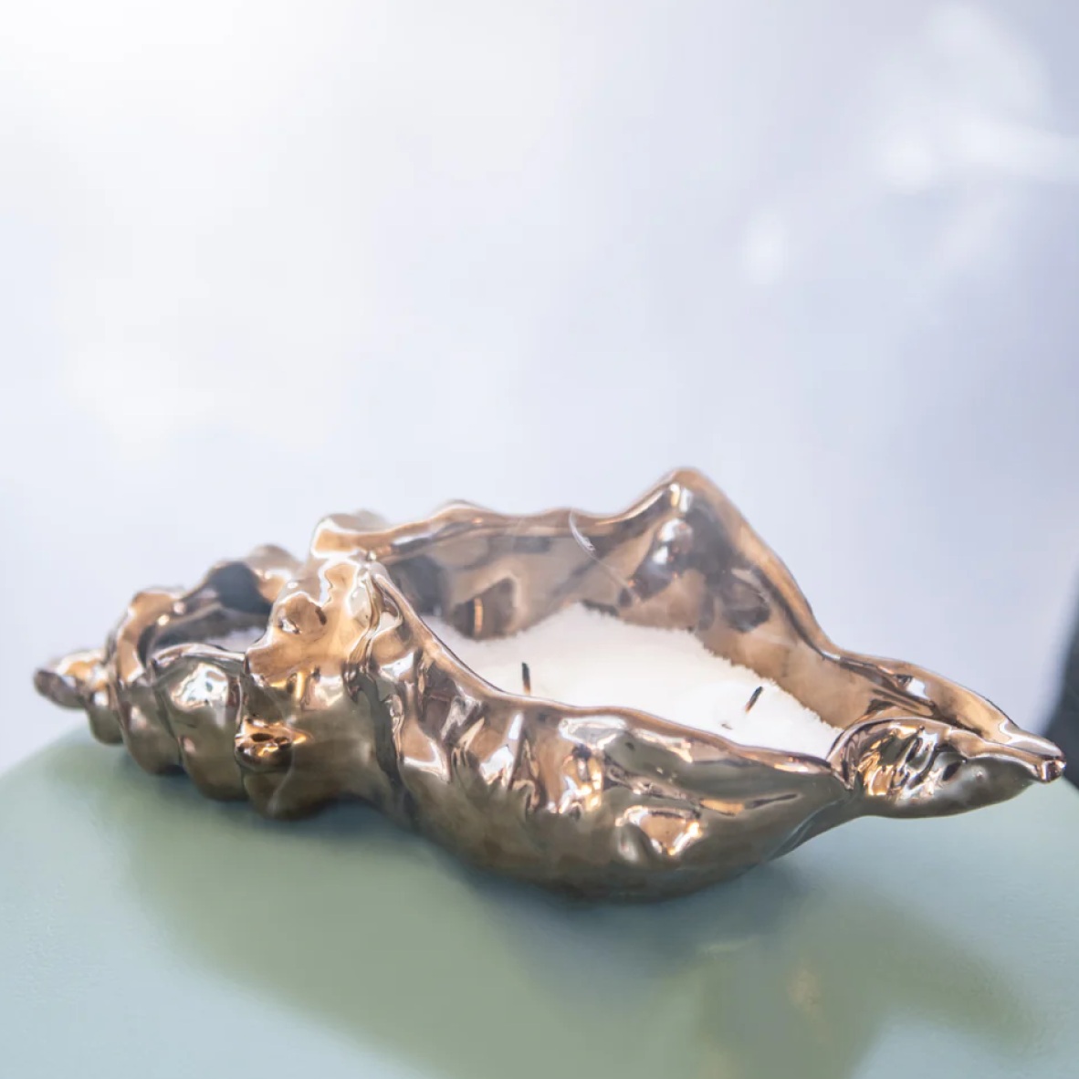 Mermaid Seashell Vessel - Bronze