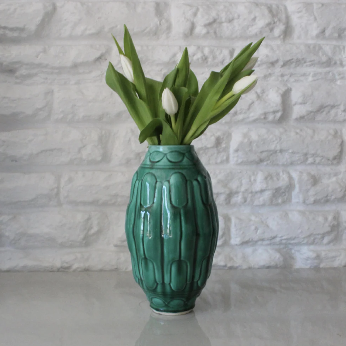 Nouveau Vase - Emerald