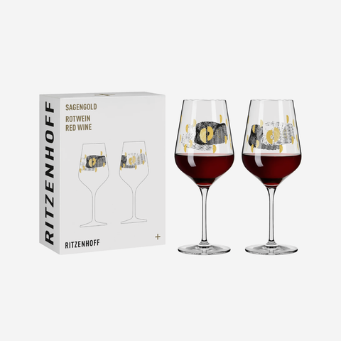 SagenGold Red Wine Glass Set - Maike Schönebeck