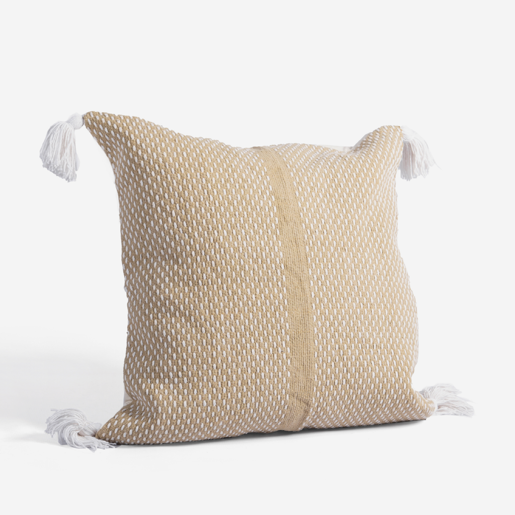 Scatter Cushion - Brown Zen & Tassles