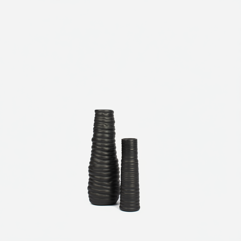 Shongololo Vase Set Of 2 - Black