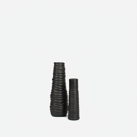 Shongololo Vase Set Of 2 - Black
