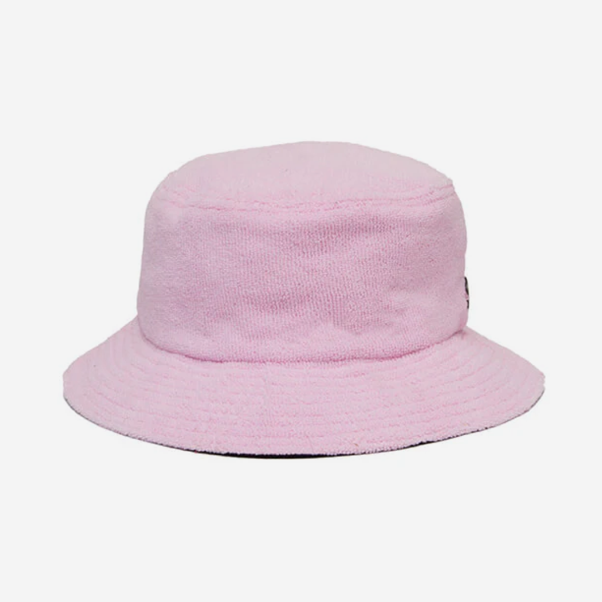 Towelling Bucket Hat - Pink & Black