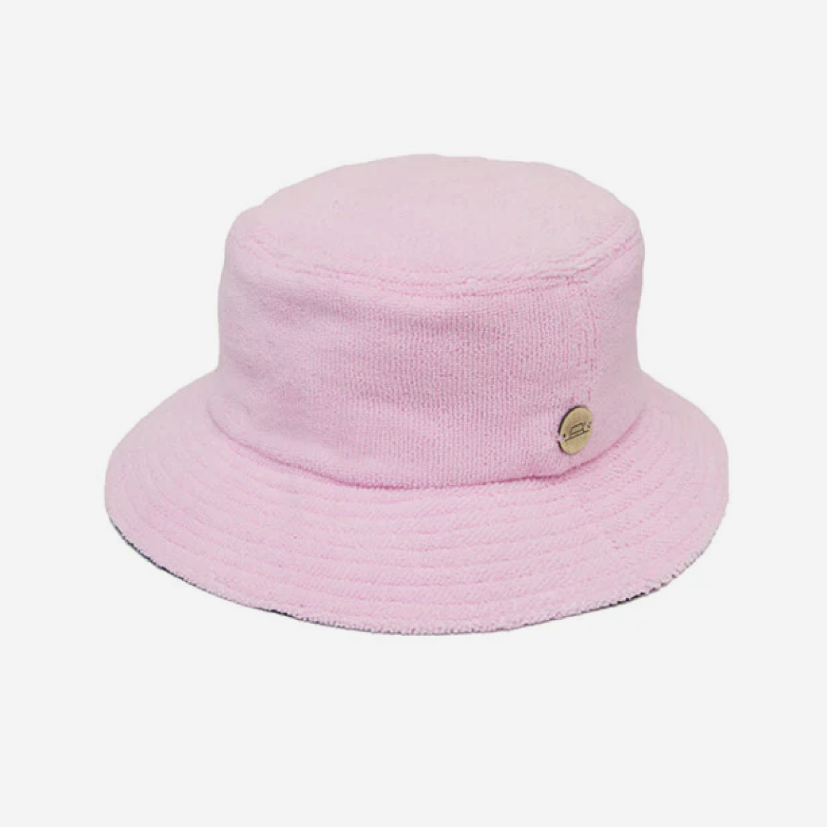 Towelling Bucket Hat - Pink & Black