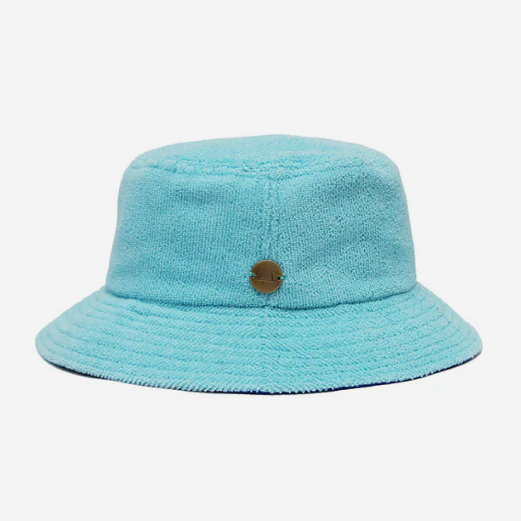 Towelling Bucket Hat - Sky Blue & Royal Blue
