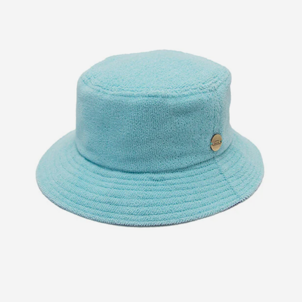 Towelling Bucket Hat - Sky Blue & Royal Blue