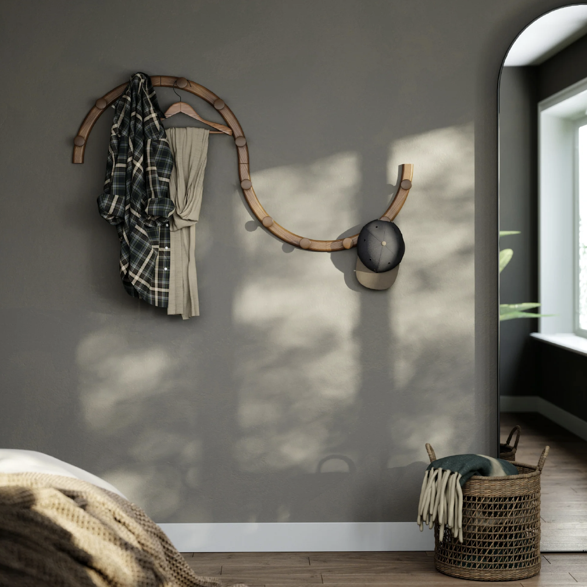 Slinka Hook - Light Walnut