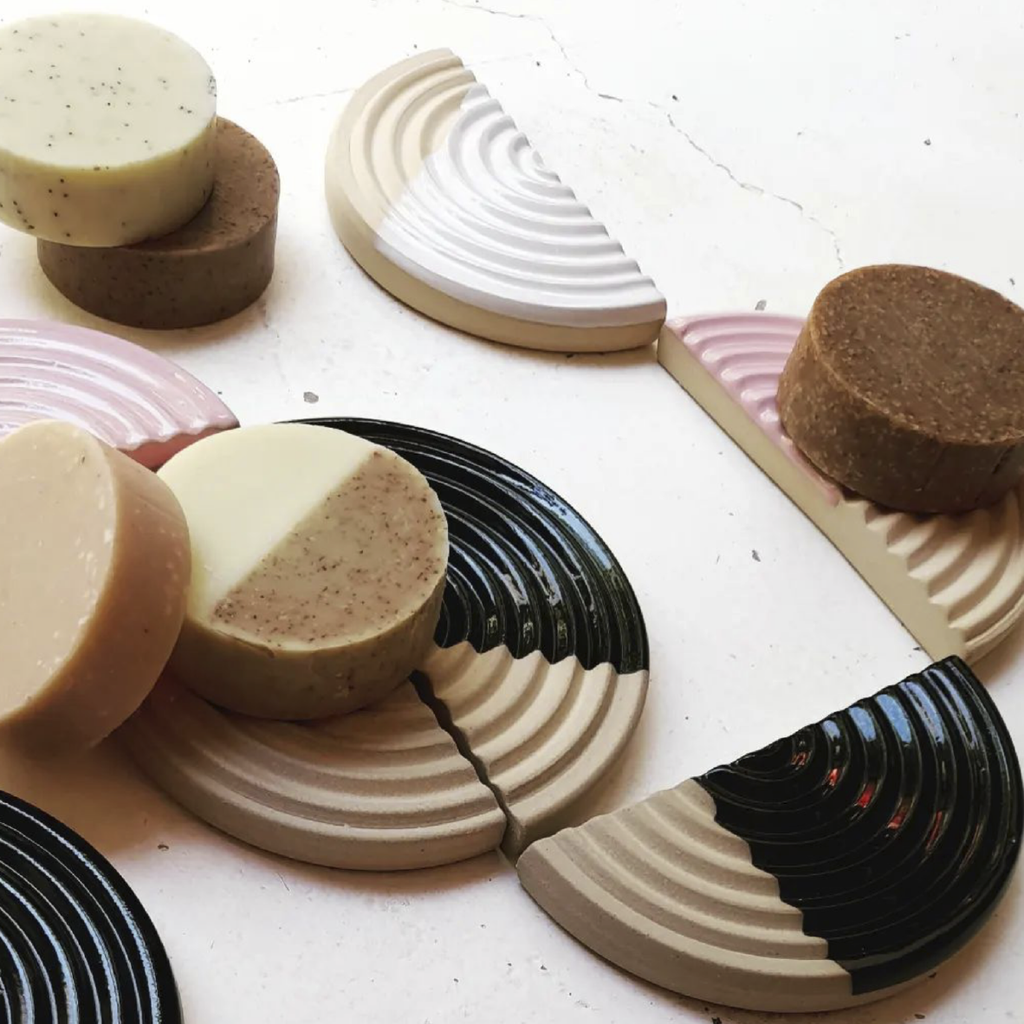 Half Moon Soap Dish - Terra & White